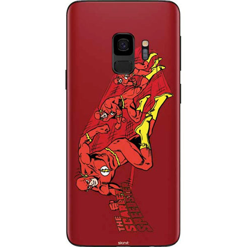 DC Comics The Flash Classic Art in Sequence Running pose Galaxy S9 Skin